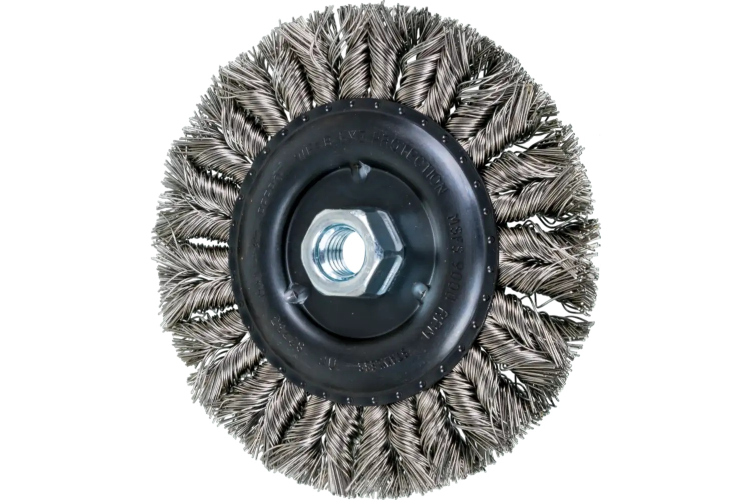 Picture of Pferd Combitwist® Knot Wheel Brush 6" Dia. .023 Stainless Steel 5/8-11" Thread